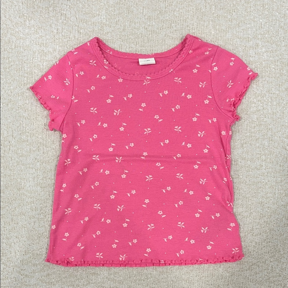 Pink Floral Kids Shirt